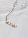
        Floating Pear Diamond Bar Necklace 0.20