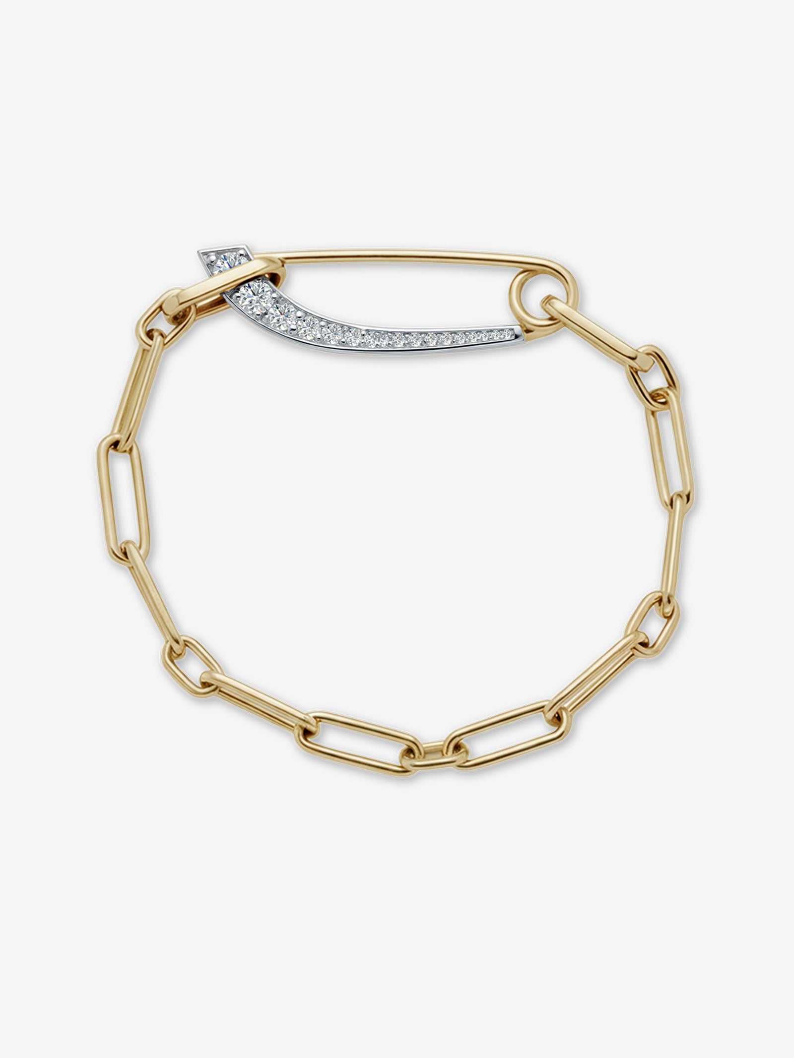 Angular Diamond Pin Chain Bracelet 0.75