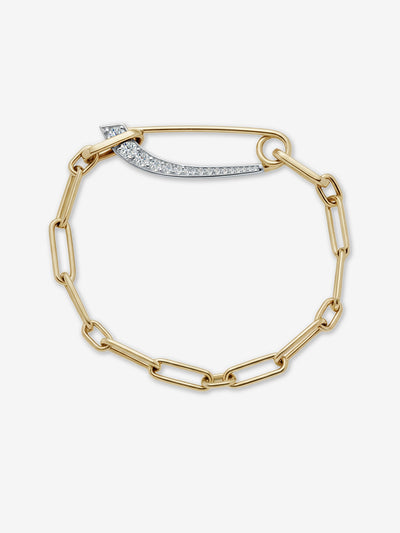 Angular Diamond Pin Chain Bracelet 0.75