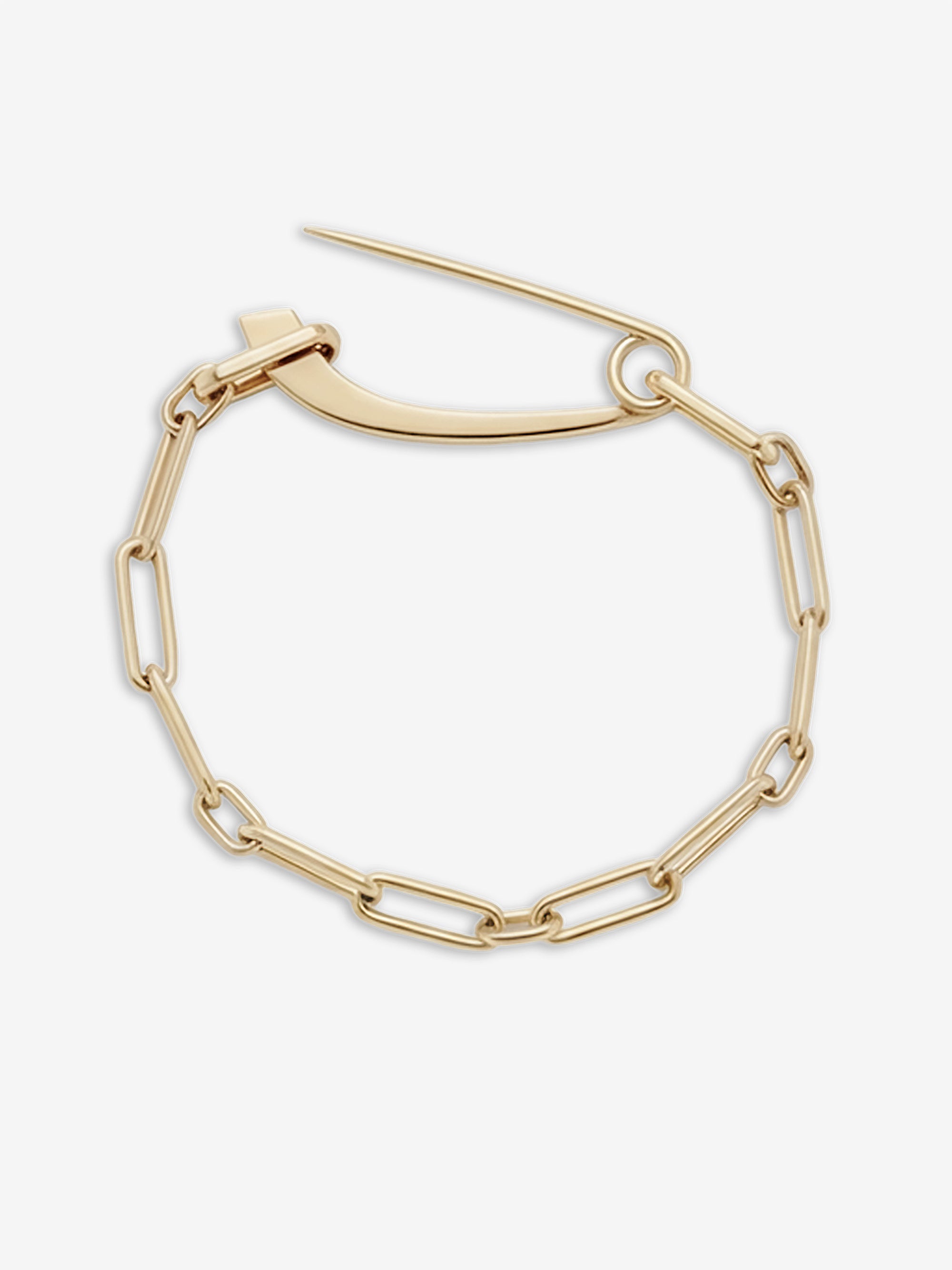 Angular Gold Pin Chain Bracelet 0.00
