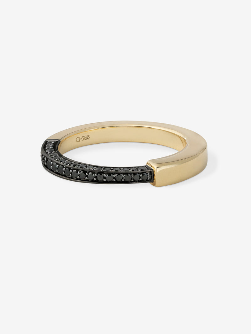 Angular Triad Black Diamond Ring 0.45