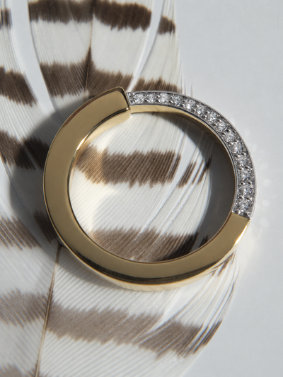 
            Angular Triad Diamond Ring 0.45