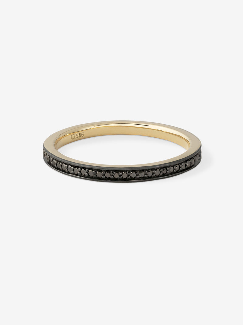 Black Diamond Half-Eternity Ring 0.15