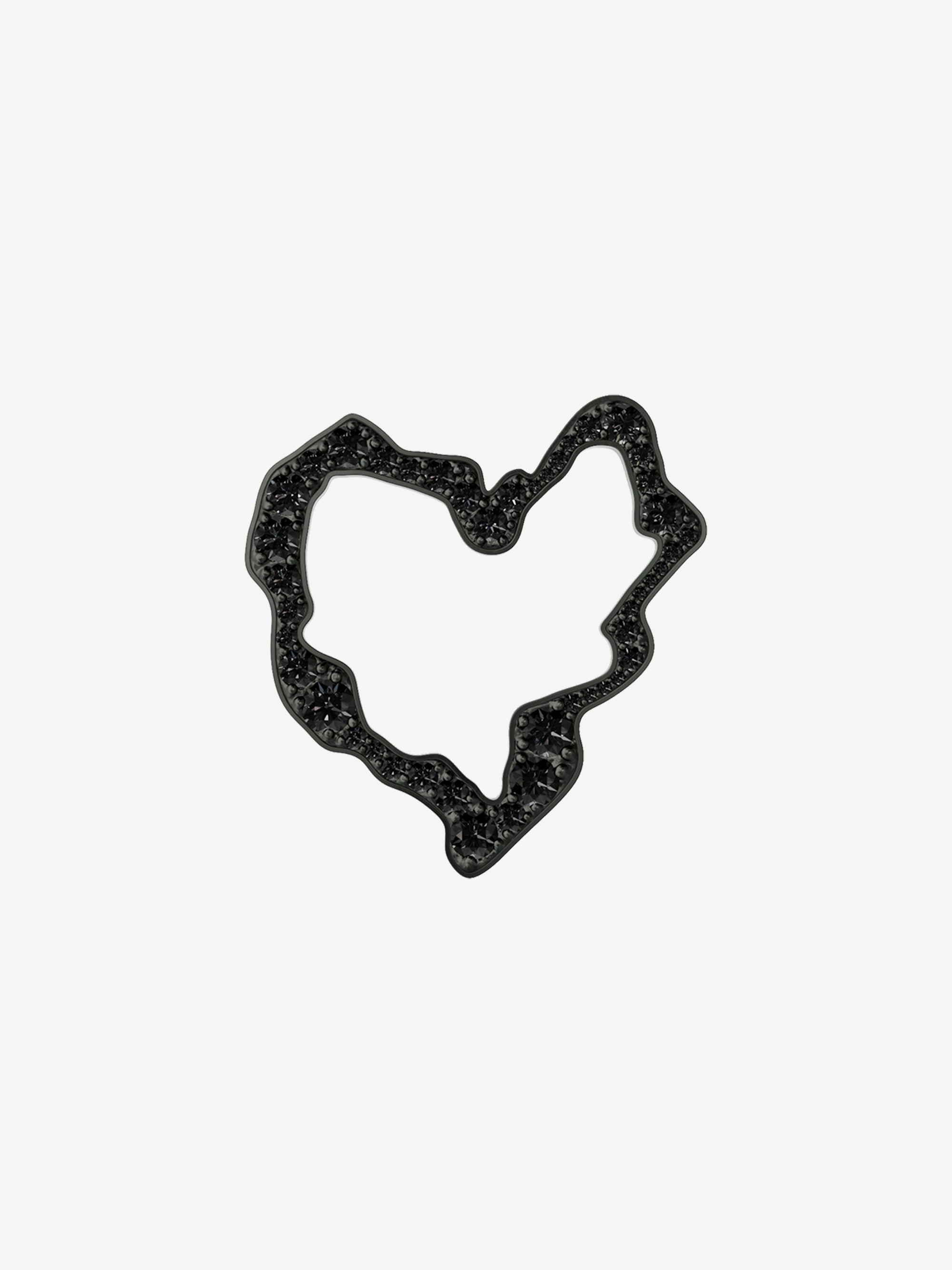 
        Black Diamond Heart Pendant 2.3