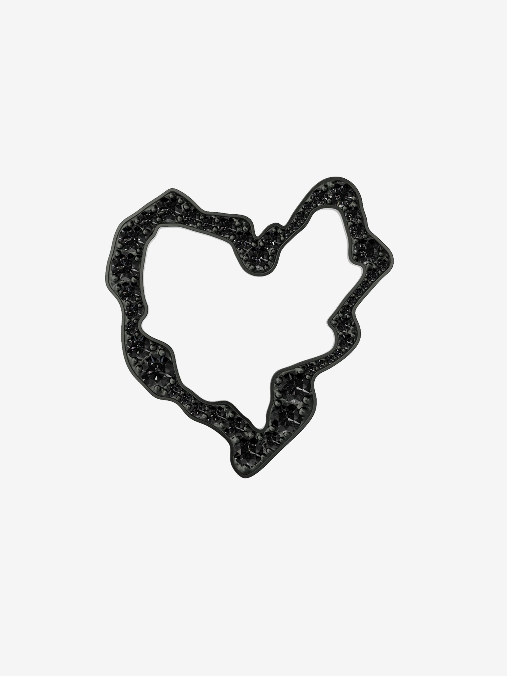 
        Black Diamond Heart Pendant 2.3