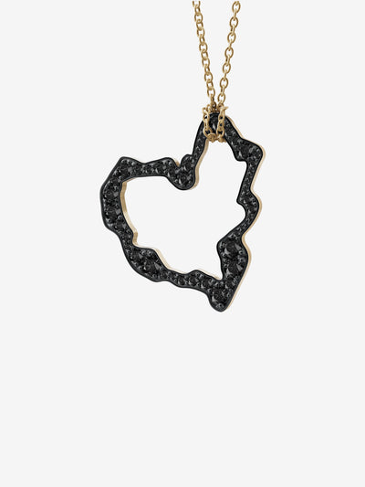 
            Black Diamond Heart Pendant 2.3