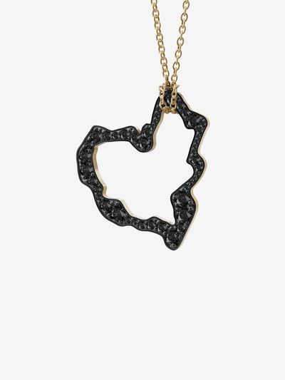
            Black Diamond Heart Pendant 2.3