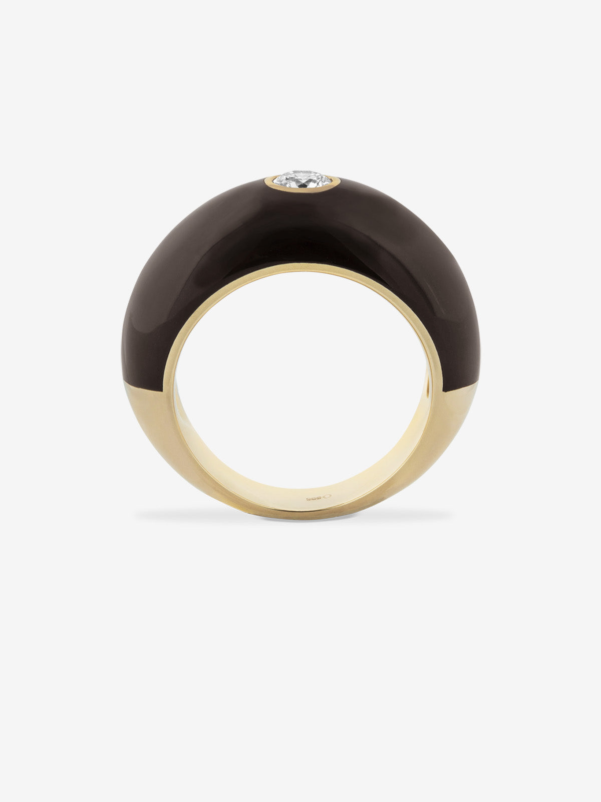 
        Brown Ceramic Dome Ring 0.35