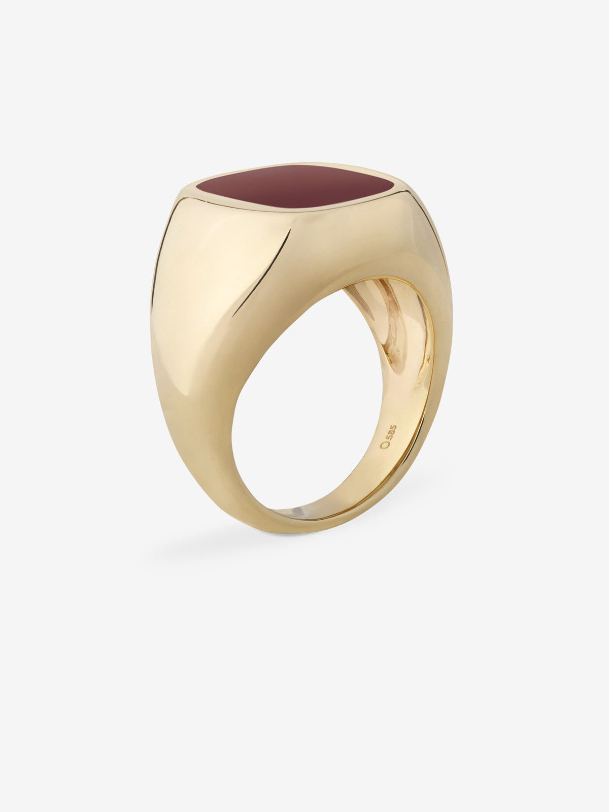Burgundy Ceramic Gold Seal Ring 0.00