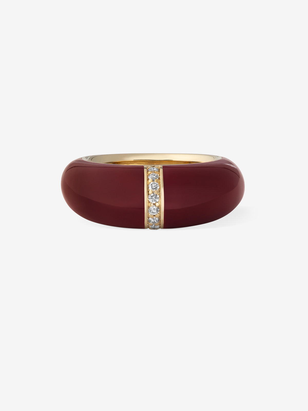 Burgundy Ceramic Dome Ring 0.11