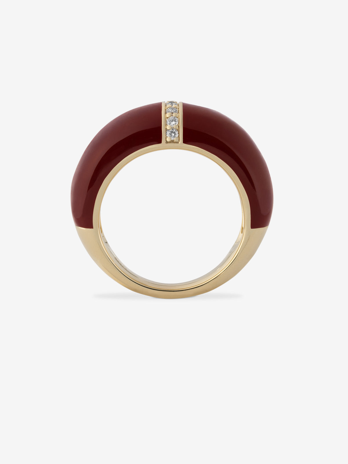 
        Burgundy Ceramic Dome Ring 0.11