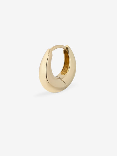 Gold Dome Hoop Earring 14