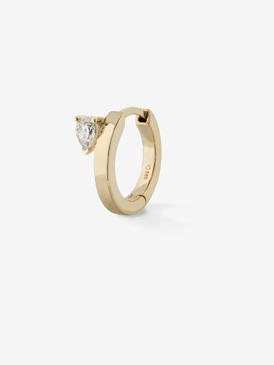 
            Floating Pear Diamond Huggie 0.11