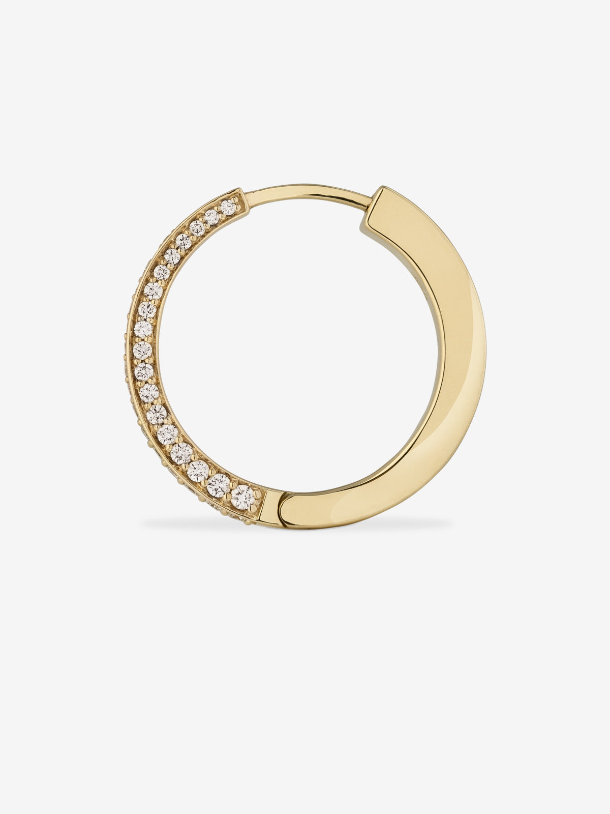 Large Triad Diamond Hoop Earring 0.50