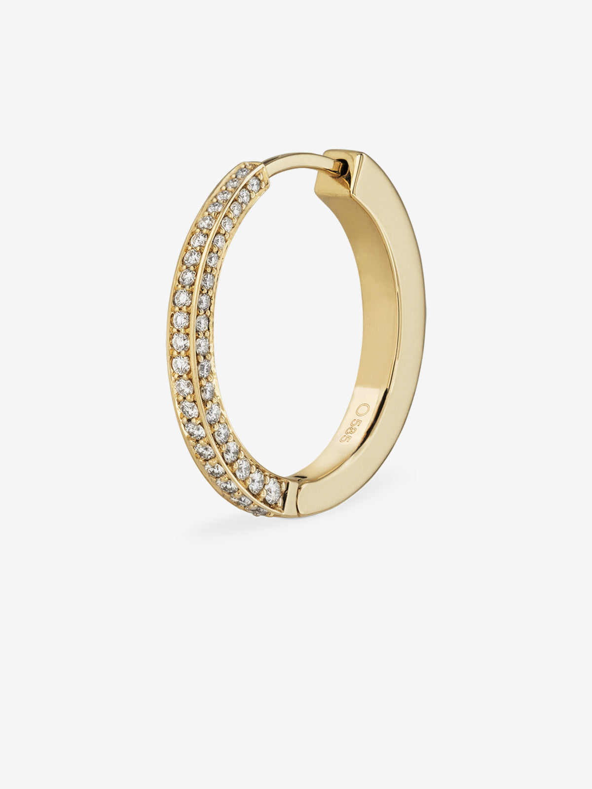 Large Triad Diamond Hoop Earring 0.50