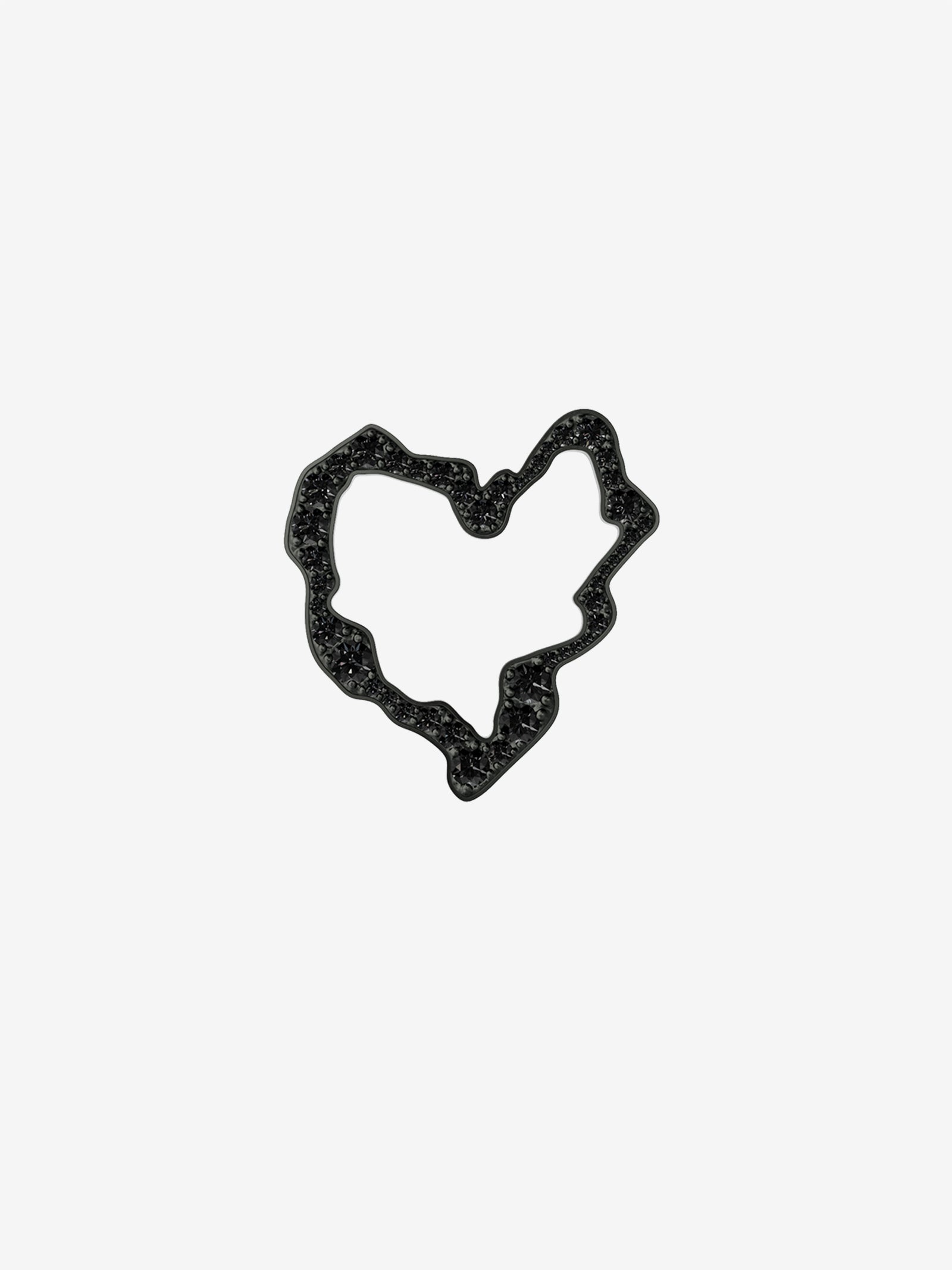 Mini Black Diamond Heart Pendant 0.65