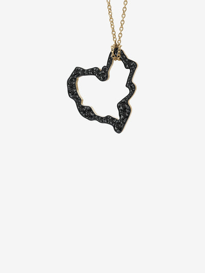 
            Mini Black Diamond Heart Pendant 0.65