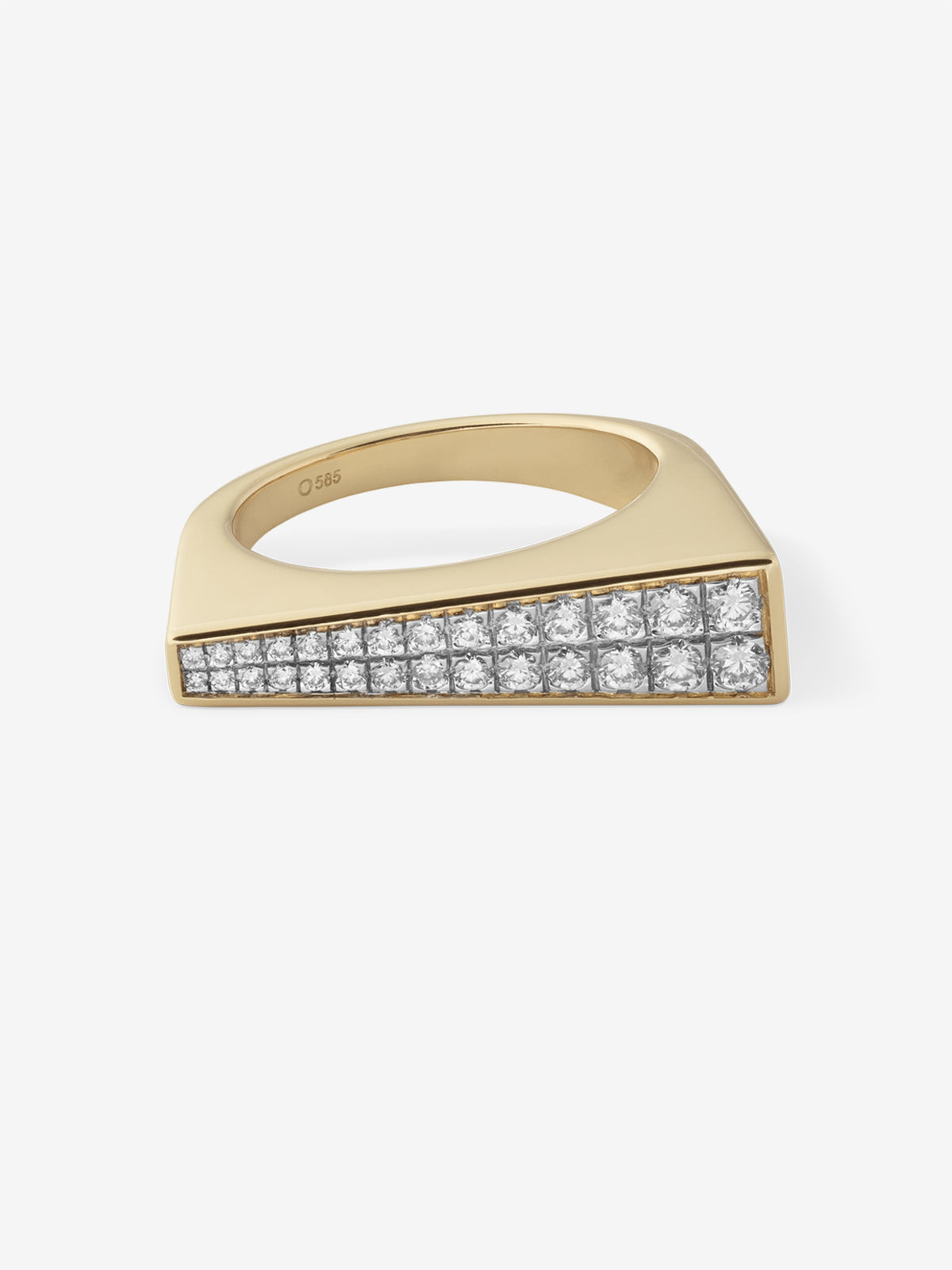  Angular Sculpted Diamond Ring  0.52