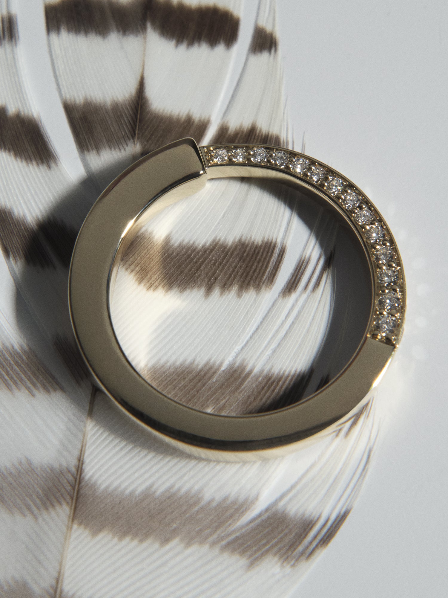 
        Angular Triad Diamond Ring 0.45