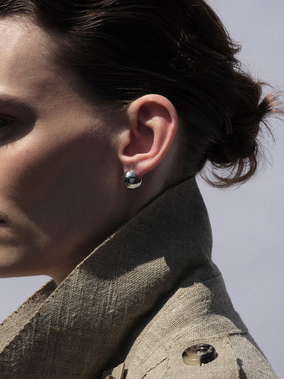 Sterling Silver Dome Ball Earring 0.00