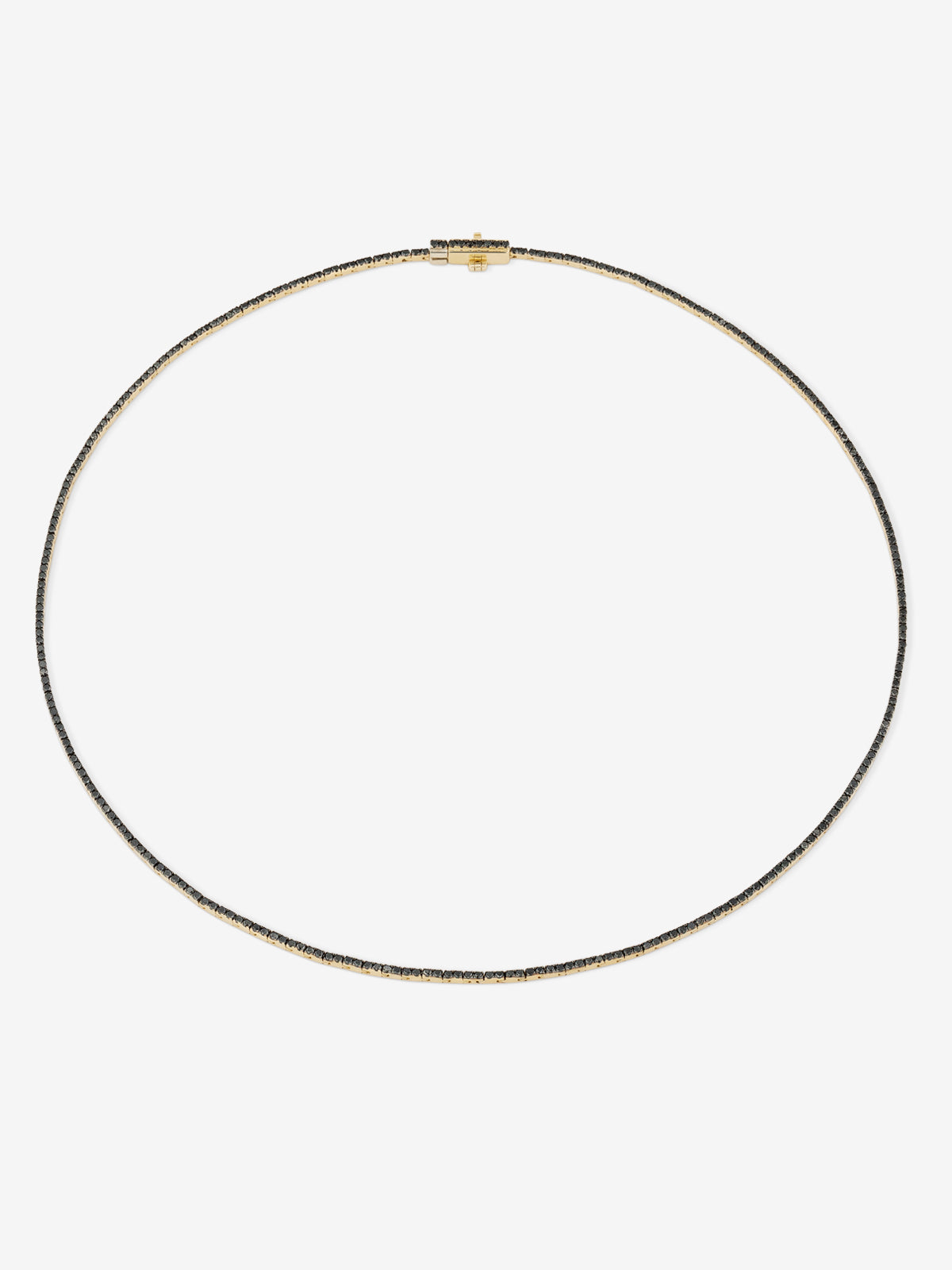 Black Diamond Tennis Necklace 2.2