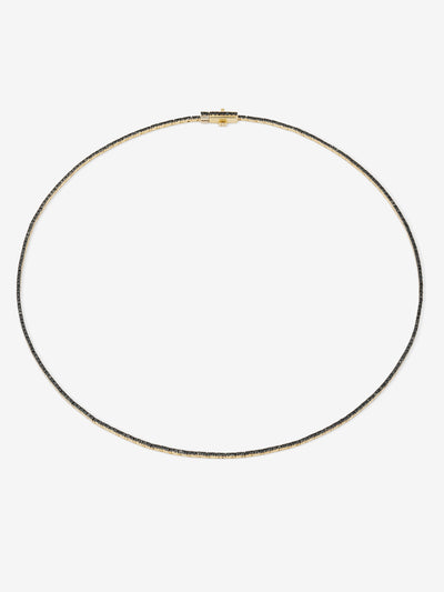 
            Black Diamond Tennis Necklace 2.2