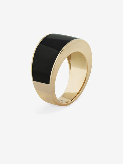 Black Ceramic Disc Ring 0.00