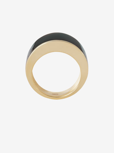 
            Black Enamel Disc Ring 0.00