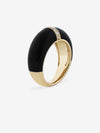 
        Black Enamel Dome Ring 0.11