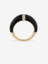 
        Black Enamel Dome Ring 0.11