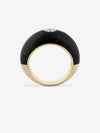 
        Black Enamel Dome Ring 0.35