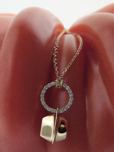 
            Curved Dome Diamond Pendant 0.15