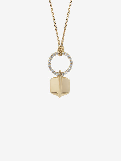 
            Curved Dome Diamond Pendant 0.15