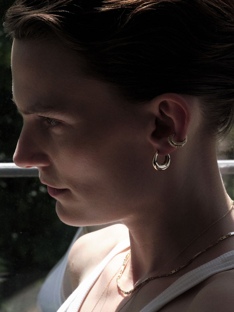 Dome Hoop Earring 14