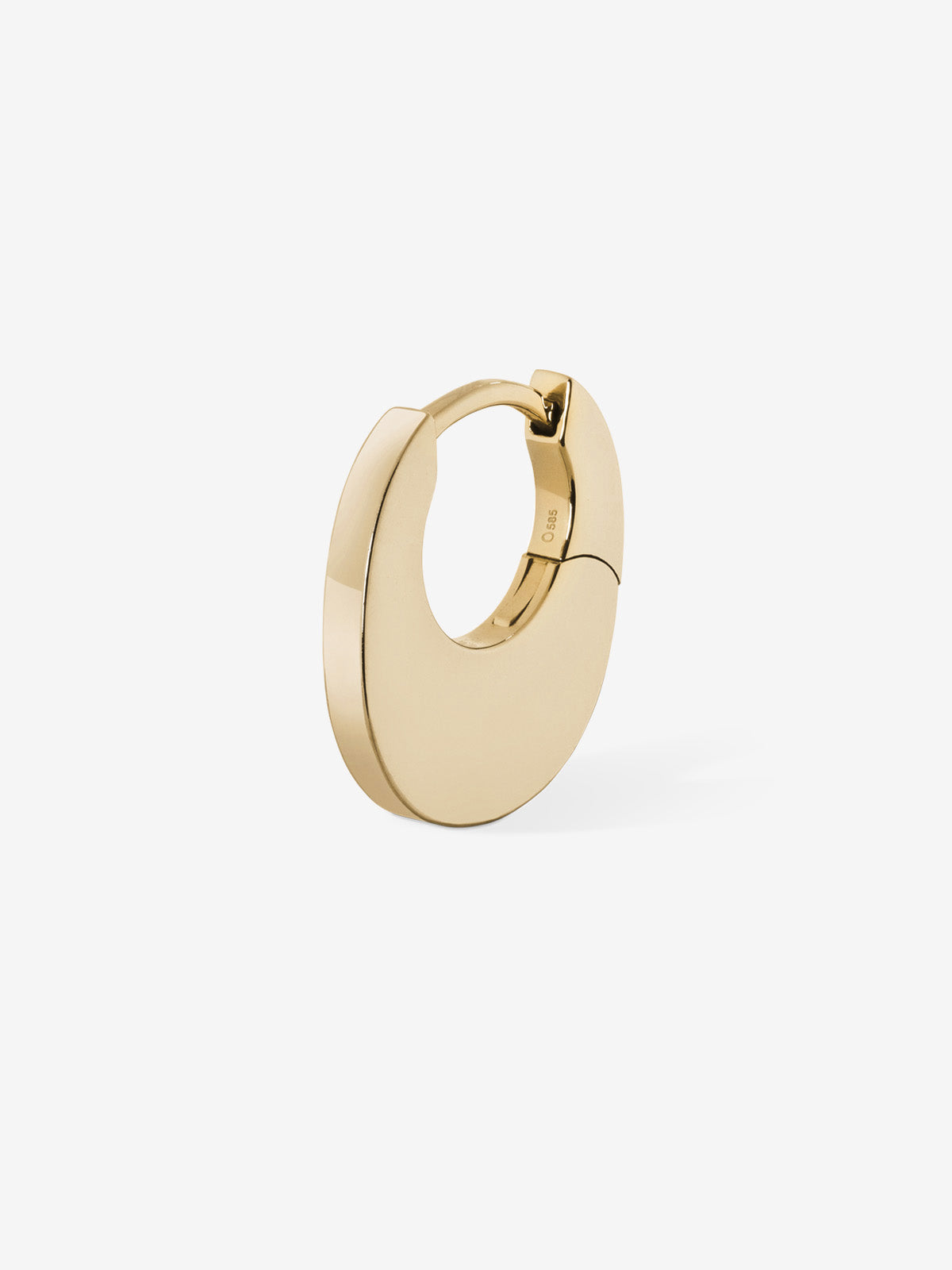 Elongated Gold Mini Huggie Earring 0.00