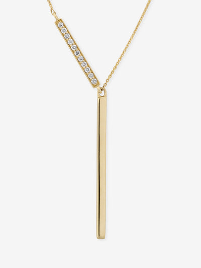 
            Diamond Bar Necklace 0.07