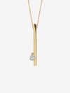 
        Floating Pear Diamond Bar Necklace 0.20