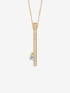 
        Floating Pear Diamond Bar Necklace 0.35