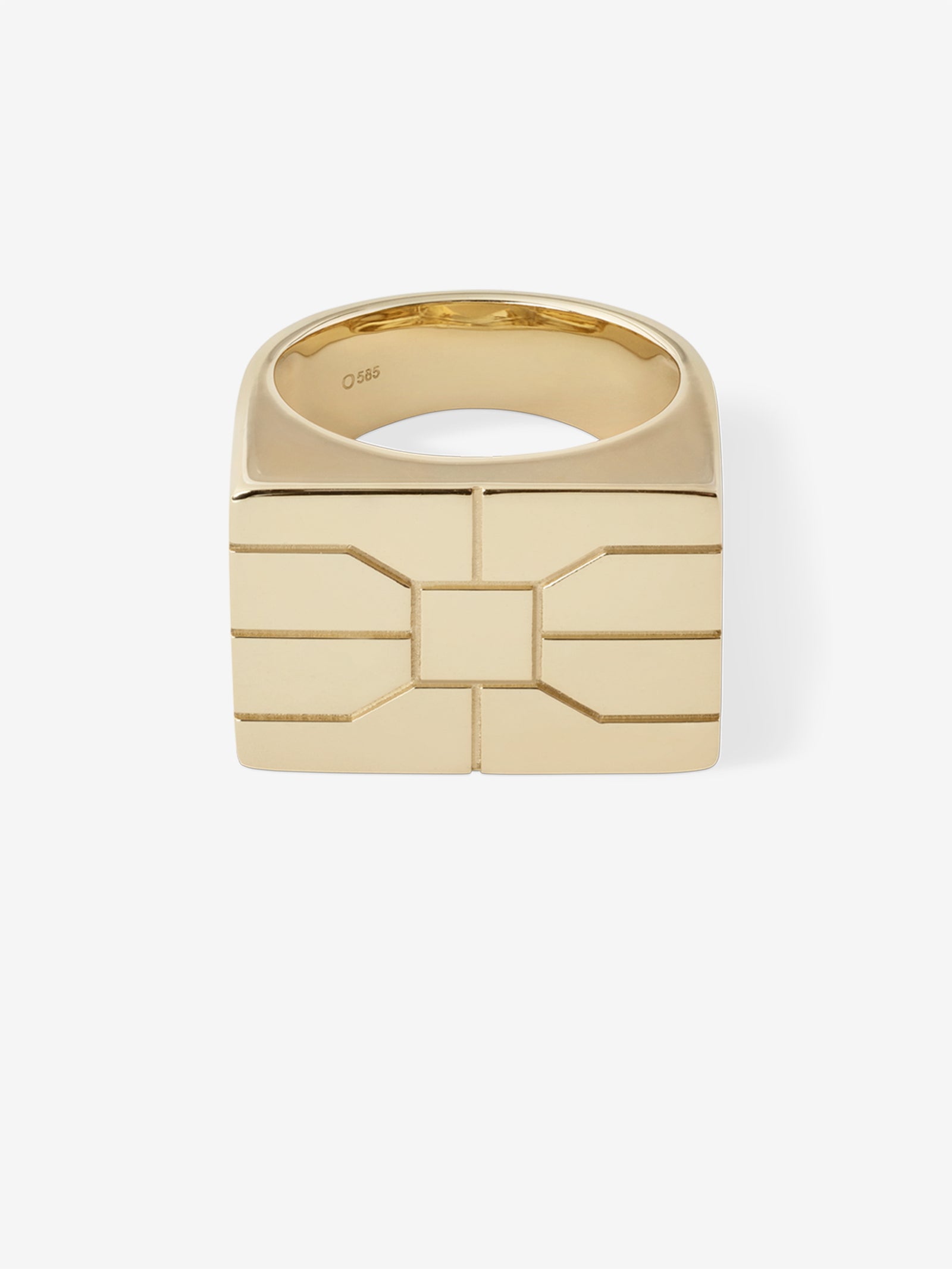 Gold Chip Disc Ring 0.00