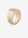 
        Gold Disc Diamond Ring 0.06