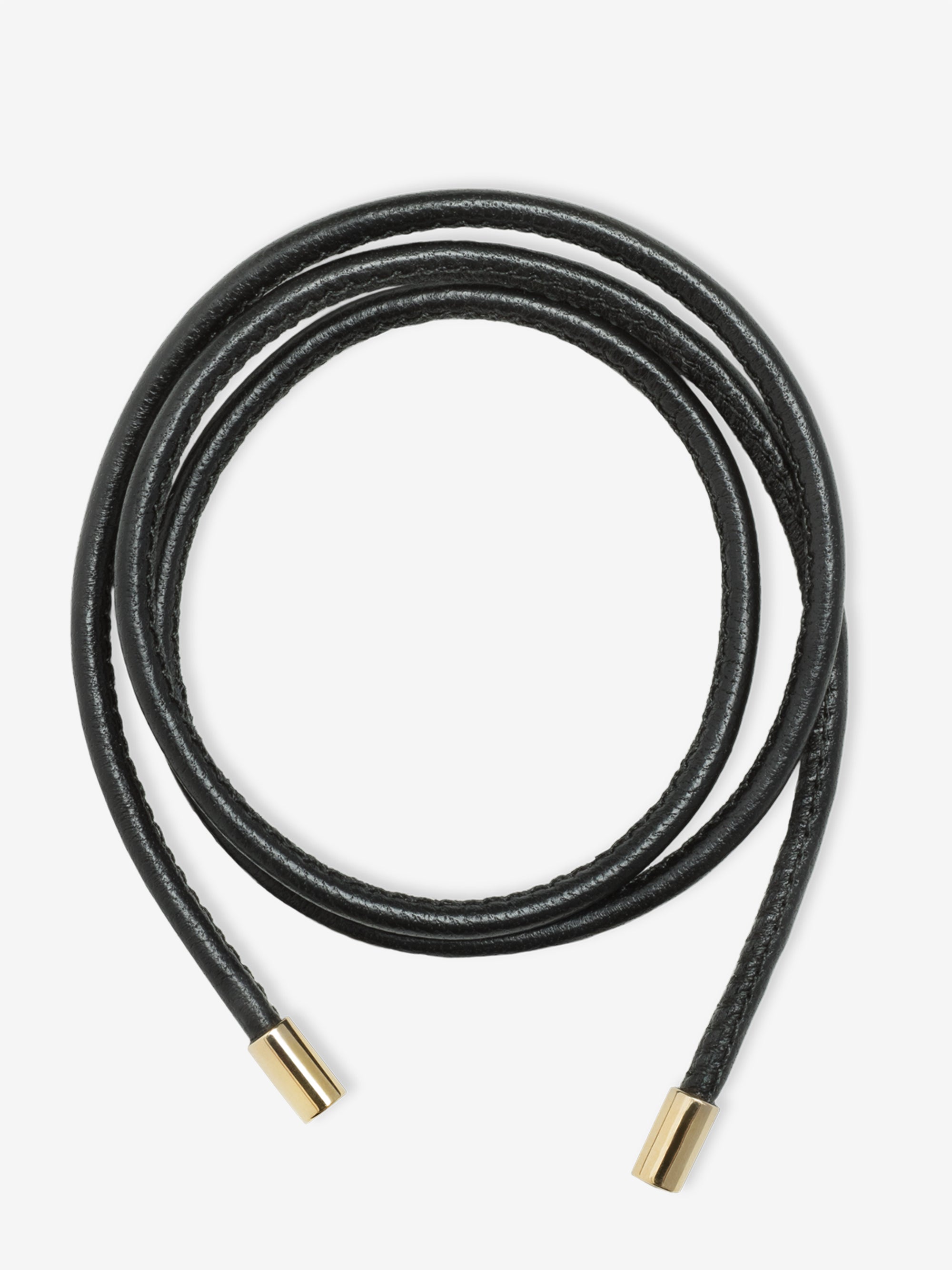 Leather Cord With Gold Caps 0.00