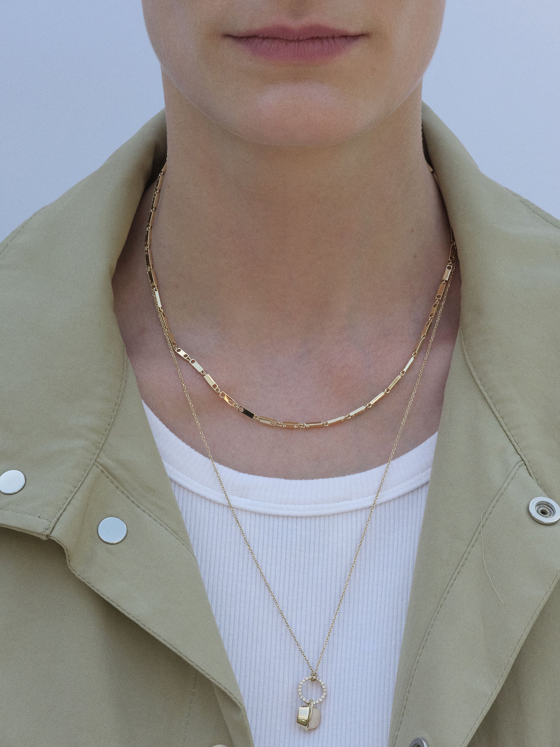 
        Curved Dome Diamond Pendant 0.15