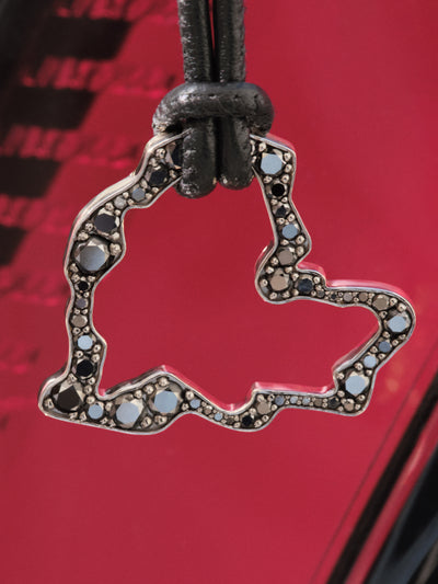 
            Black Diamond Heart Pendant 2.3