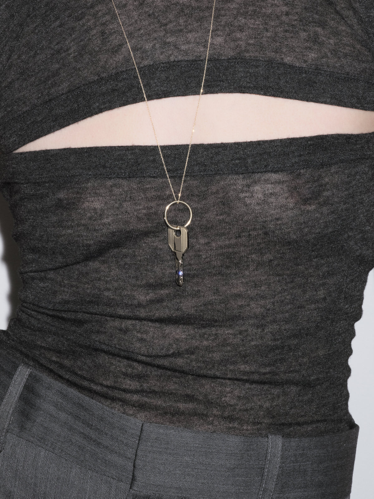 Gold Key Pendant 0.04