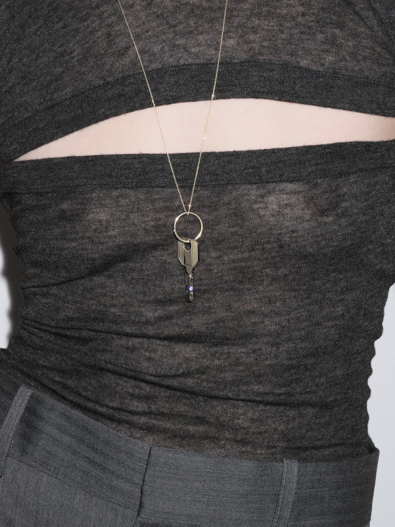 Gold Key Pendant 0.04