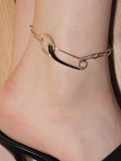 Angular Gold Pin Chain Bracelet 0.00