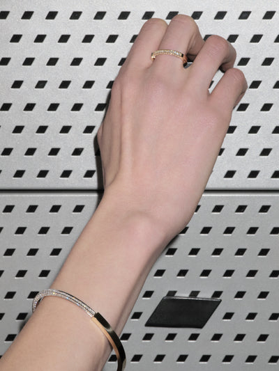 
            Angular Triad Diamond Ring 0.45