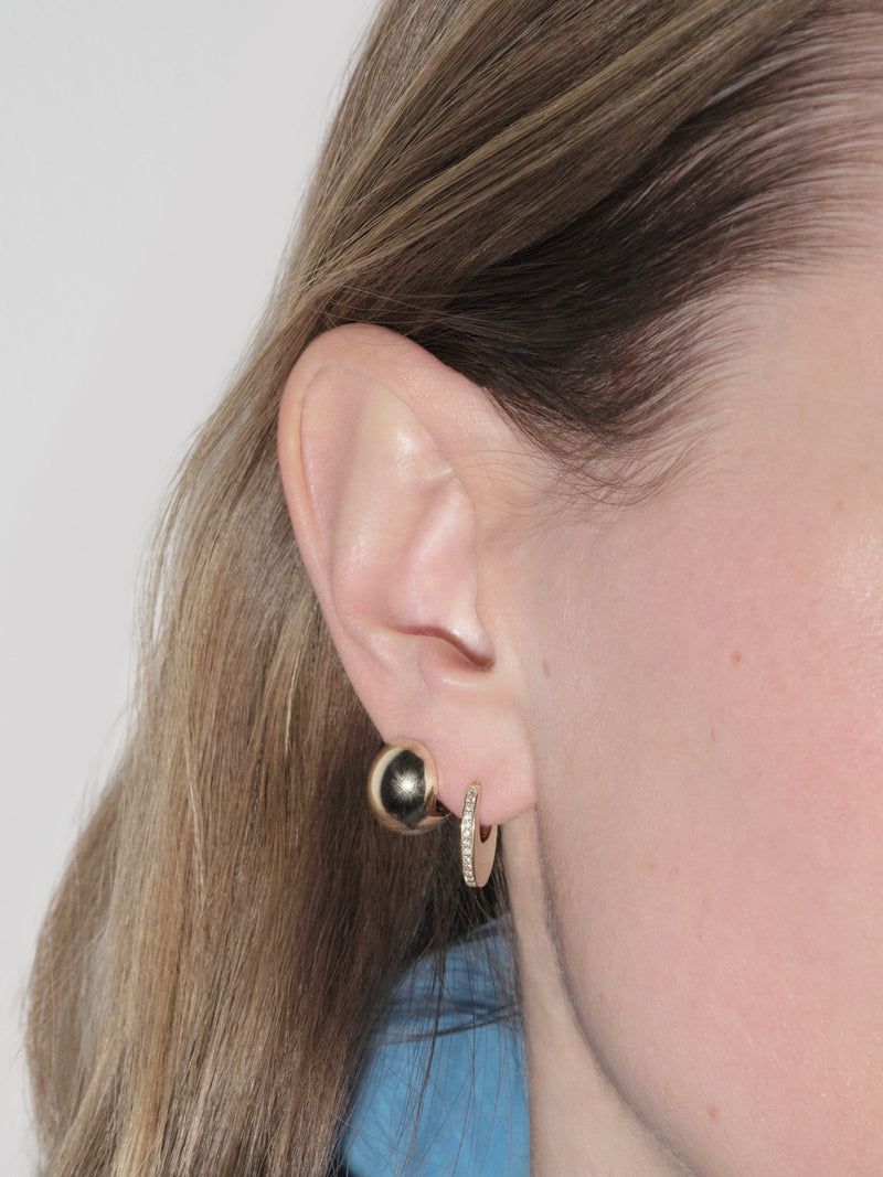 Gold Dome Ball Earring 0.00
