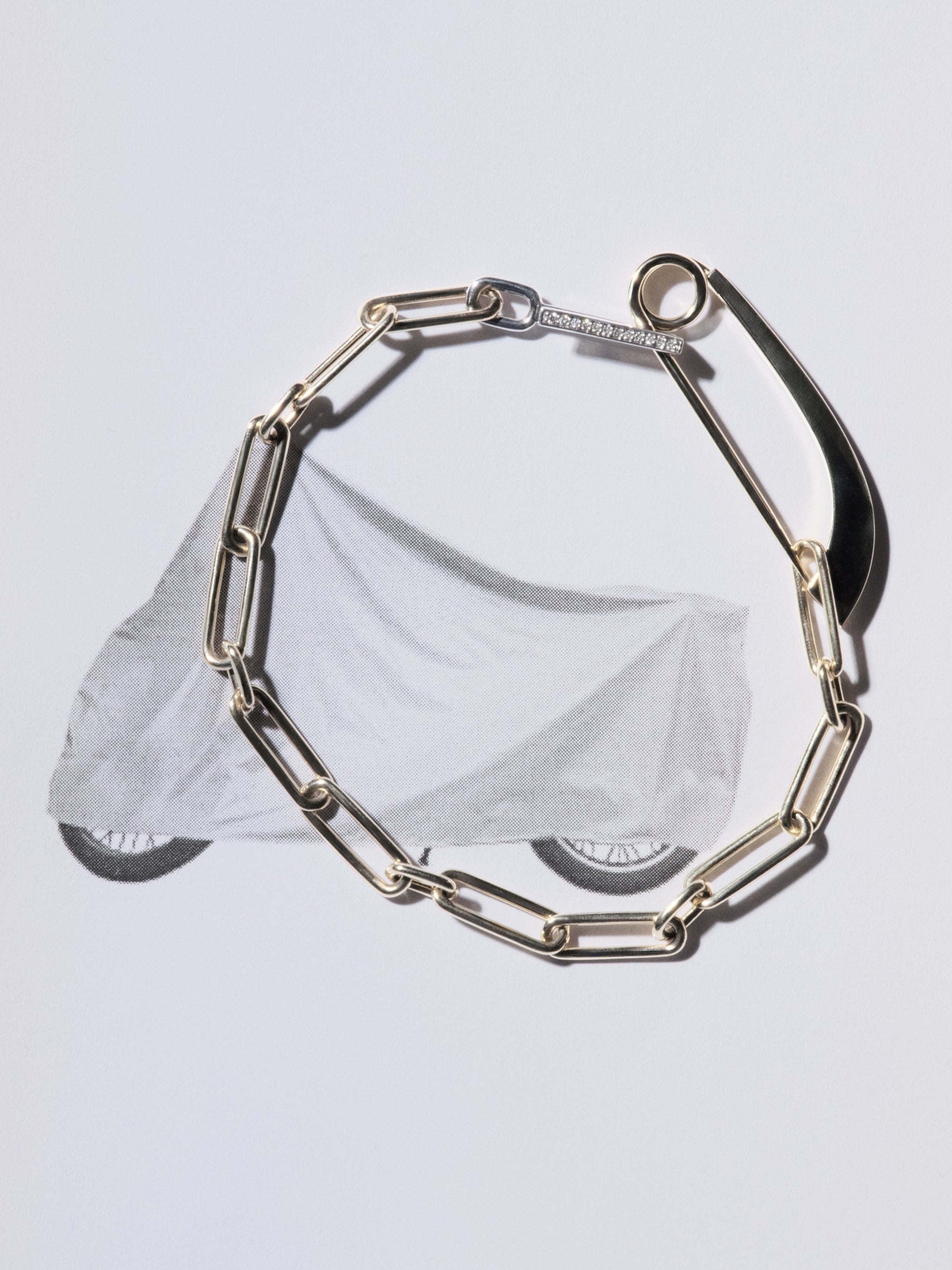 Angular Gold Pin Chain Bracelet 0.00