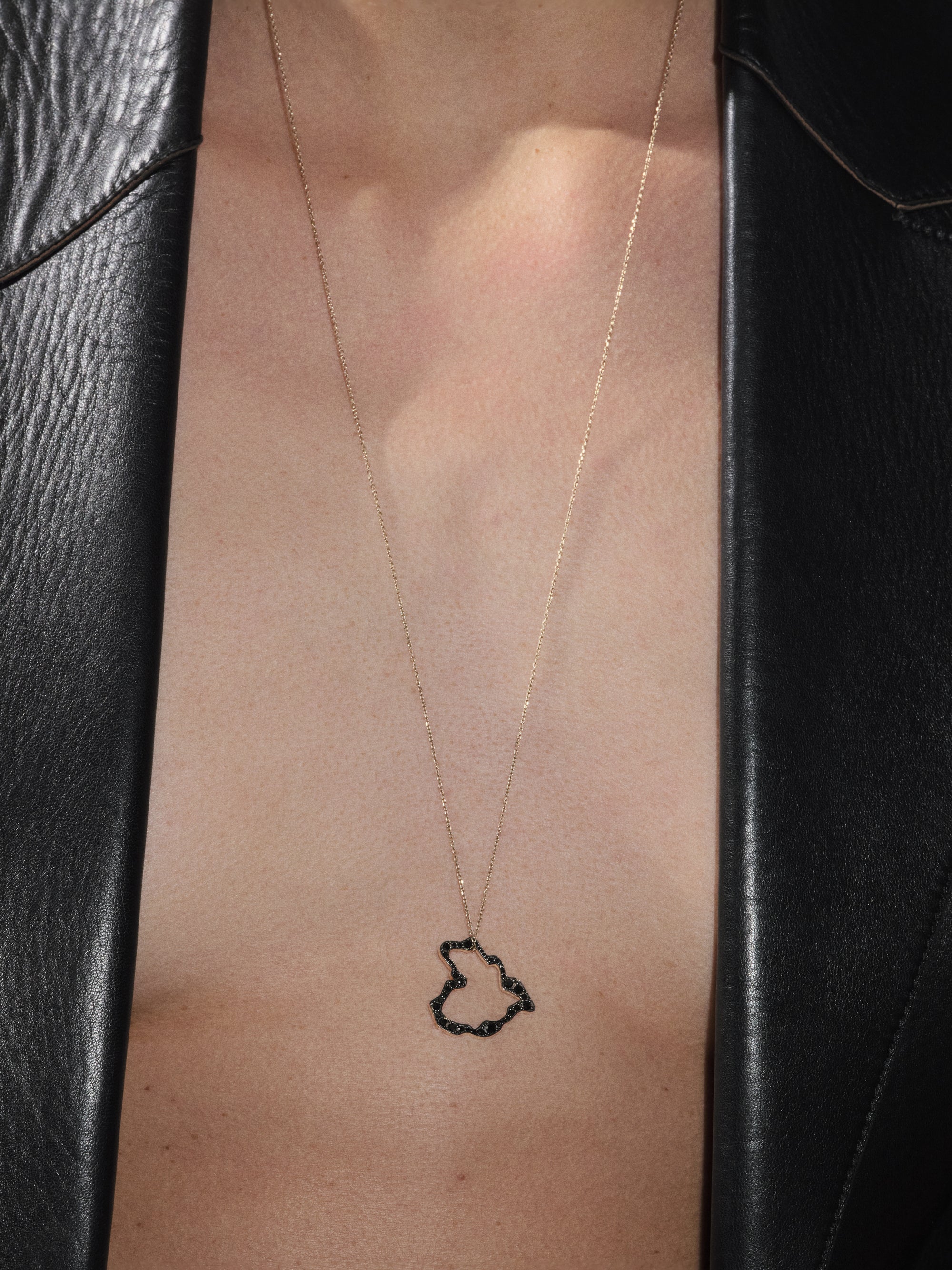 
        Mini Black Diamond Heart Pendant 0.65